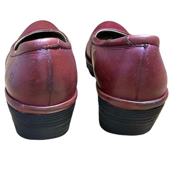 FLY LONDON Genuine Leather Burgundy Red Wedge Slip On Ballet Shoes US Sz 7 - Picture 7 of 10